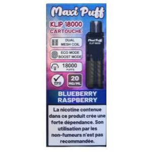Cartouche Maxi Puff Klip 18K – Blueberry Raspberry