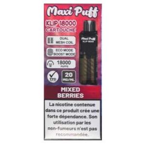 Cartouche Maxi Puff Klip 18K – Mixed Berries
