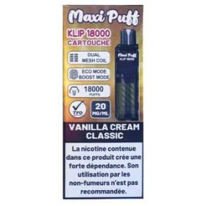 Cartouche Maxi Puff Klip 18K – Vanilla Cream Classic